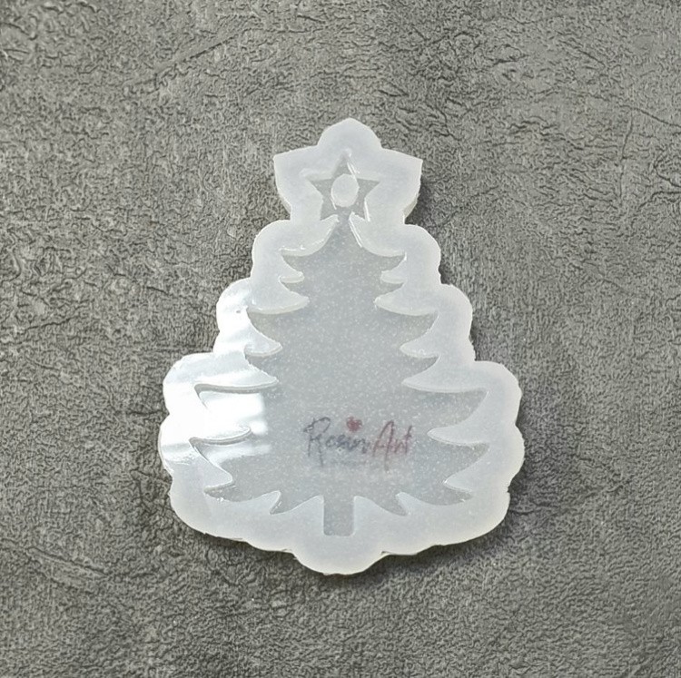 Молд силиконовый Елочная игрушка Елочка со звездочкой, ResinArt — картинка 3