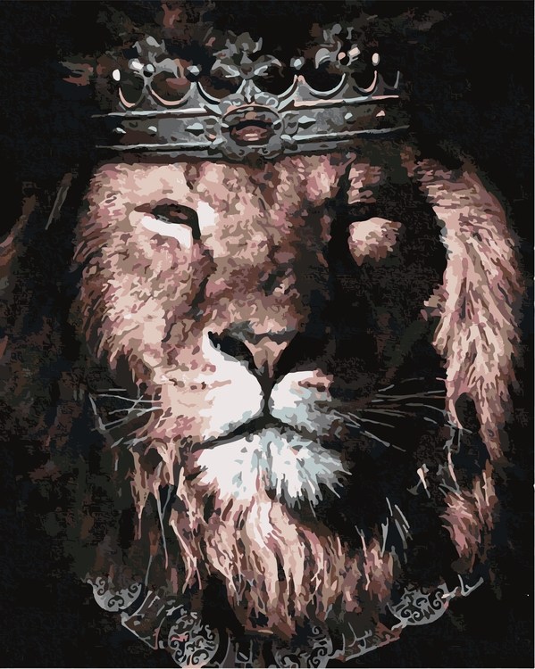 Картина по номерам «Король-лев»