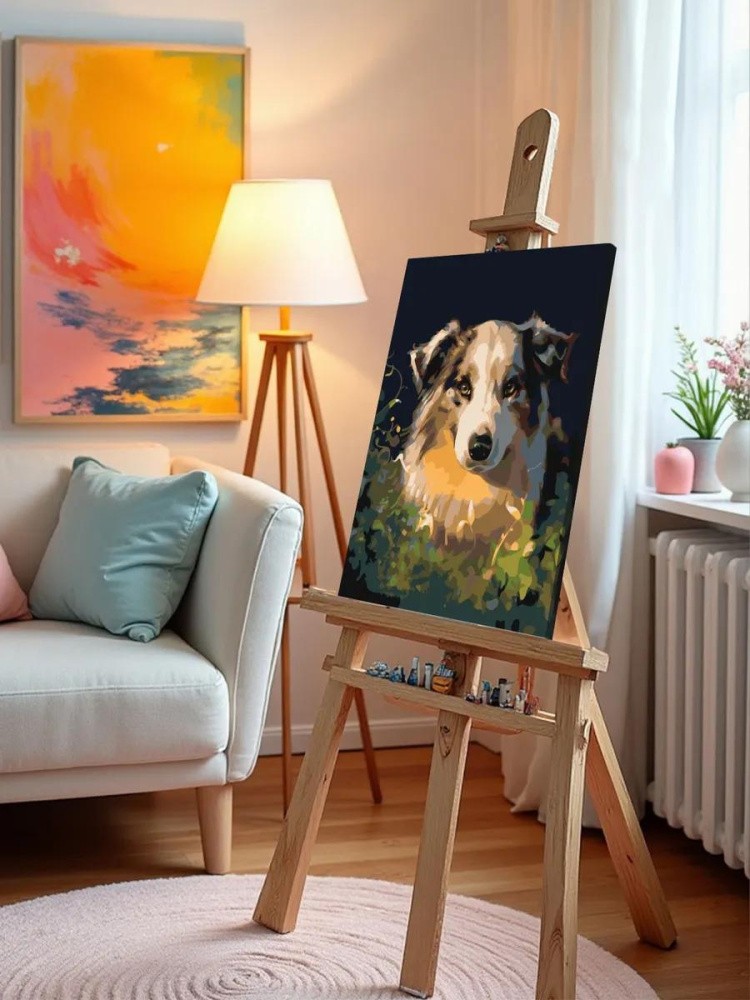 Картина по номерам «Собачий взгляд» — картинка 9