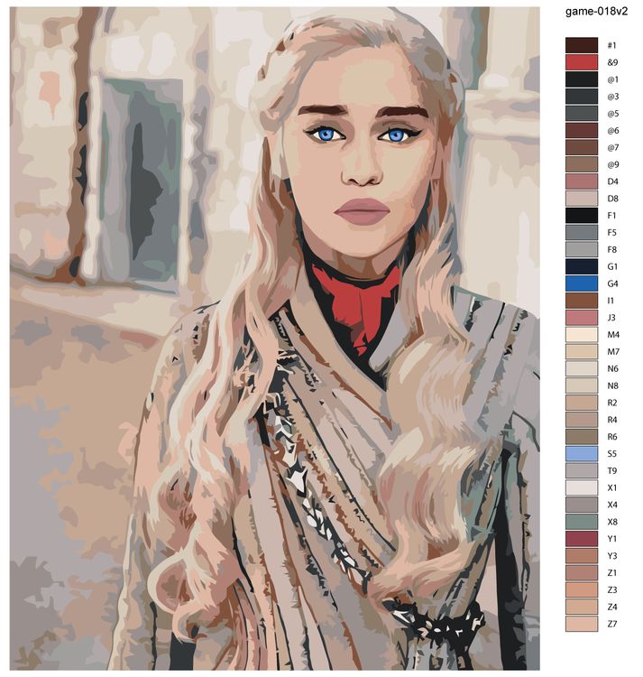 Картина по номерам «Игра престолов: Дейнерис Таргариен - Мать драконов 5» — картинка 2