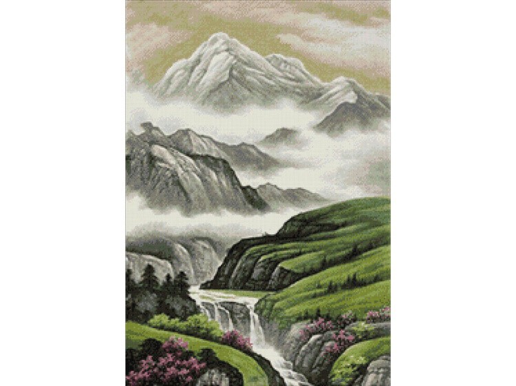 Алмазная вышивка «Горный туман» — картинка 2