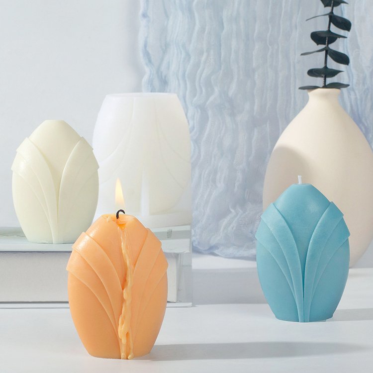 Силиконовый молд - Свеча абстрактное платье, 9x7см 1 шт. — картинка 4