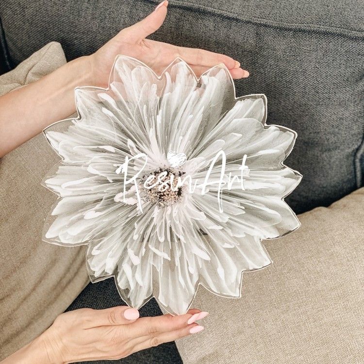 Сервировочная доска Цветок №6 Хризантема - Силиконовый молд, ResinArt — картинка 2