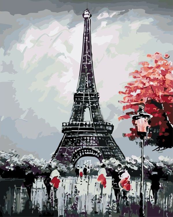 Картина по номерам «Эйфелева башня в Париже»