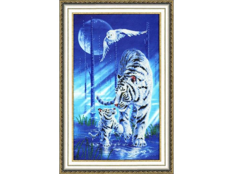 Набор вышивки бисером «Белый тигр» — картинка 2