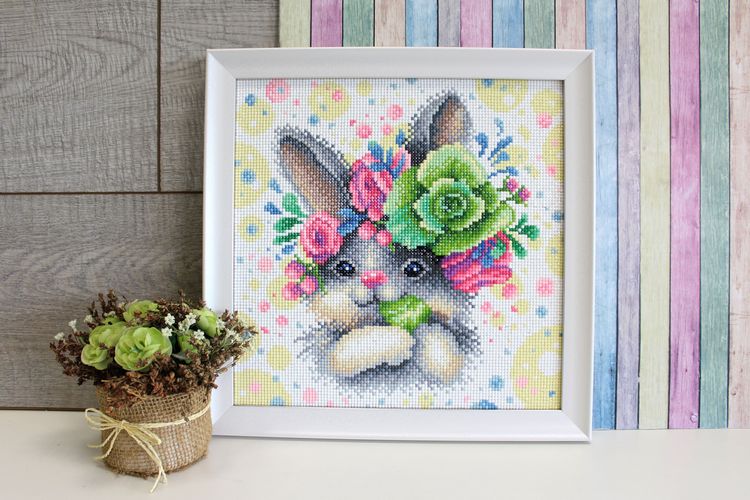 Алмазная вышивка «Очаровательный кролик» — картинка 3