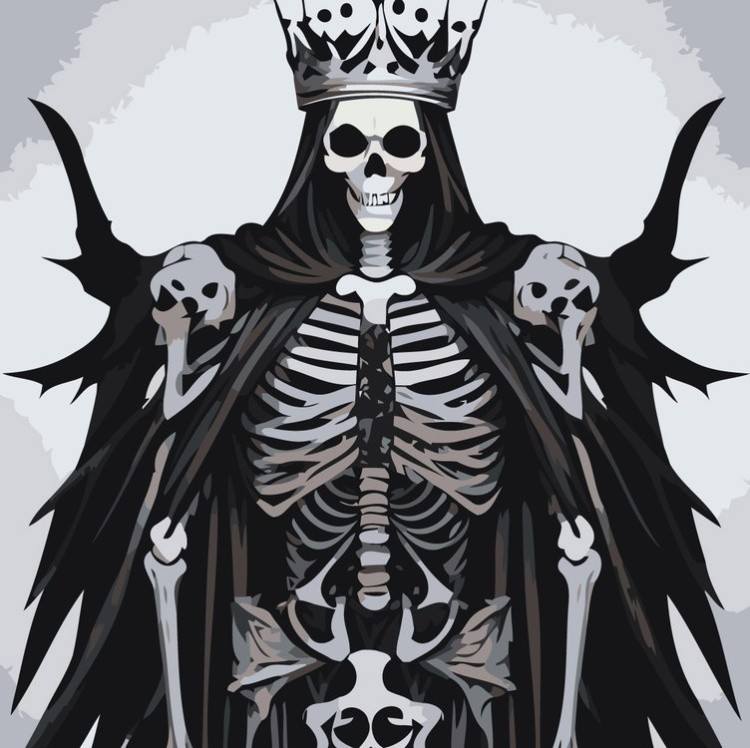 Картина по номерам «Скелет в плаще»