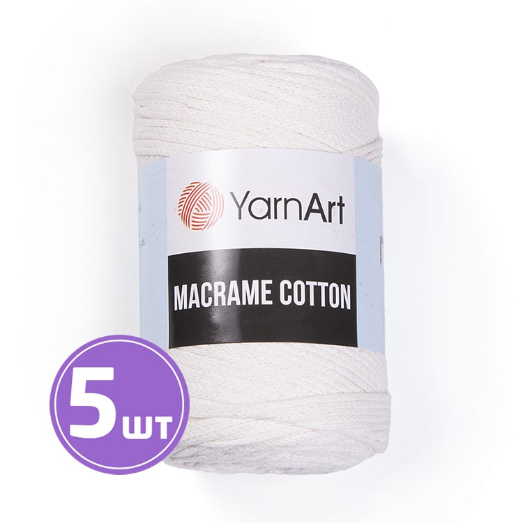 Пряжа YarnArt Macrame Cotton (Макраме Коттон) (752), суровый, 5 шт. по 250 г