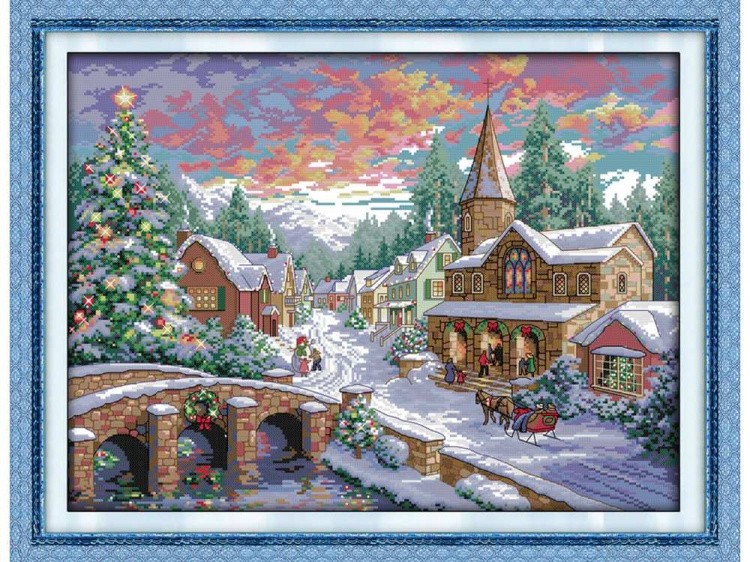 Набор для вышивания «Зимний городок» — картинка 2