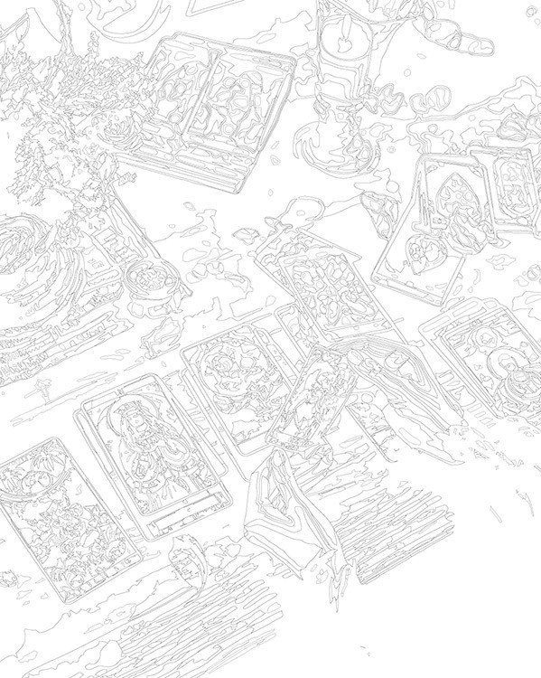 Картина по номерам «Карты таро и девушка, мистика гадание» — картинка 3