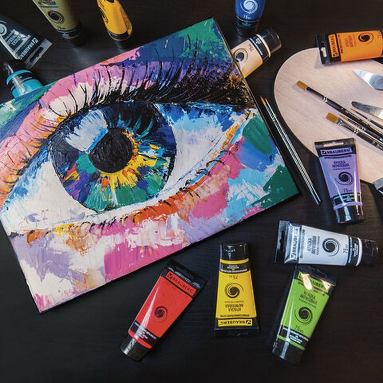 Краска акриловая художественная BRAUBERG ART CLASSIC, туба 75 мл, умбра натуральная — картинка 6