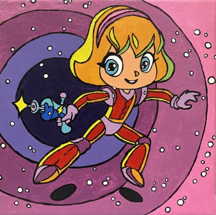 Картина по номерам «Космическая девочка» — картинка 4