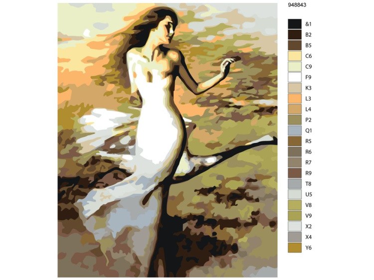 Картина по номерам «Белое платье» — картинка 2