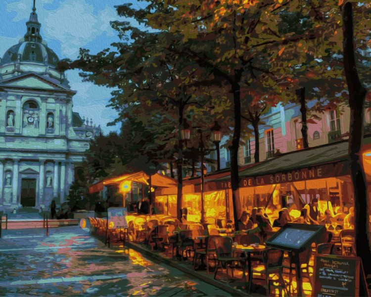 Картина по номерам «Парижское кафе»