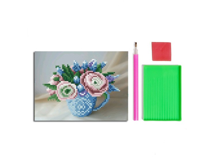 Алмазная вышивка-открытка «Изящный букет» — картинка 2