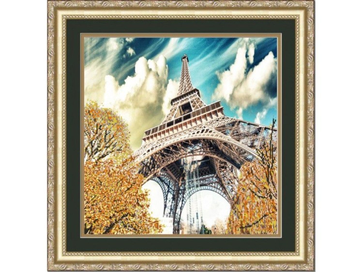 Рисунок на ткани «Эйфелева башня»