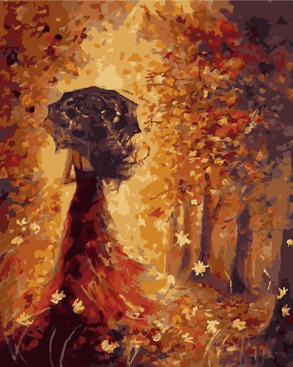 Картина по номерам «Осенняя фея»