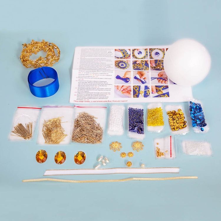 Набор для творчества «Новогодний шар из пайеток. Александр Суворов, синий», Волшебная мастерская — картинка 2