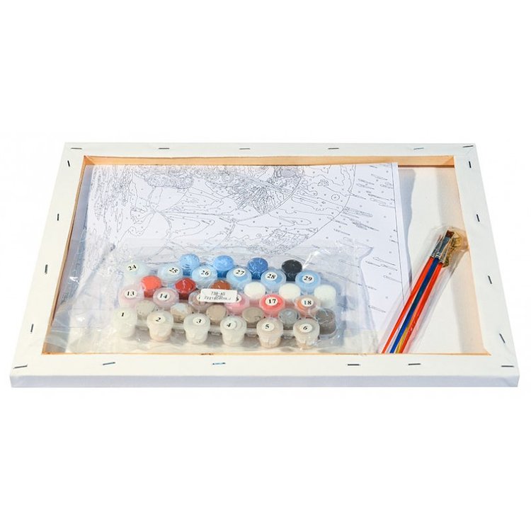 Картина по номерам «Кошарик под дождём» — картинка 3