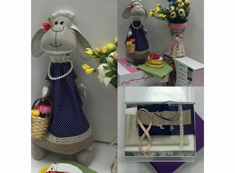 Набор для шитья «Овечка Цветочница» — картинка 2