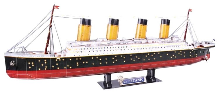 3D пазл CubicFun «Титаник» с LED-подсветкой — картинка 3
