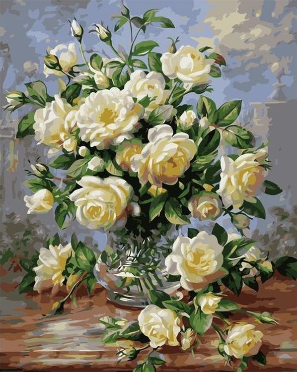 Картина по номерам «Жёлтые розы»