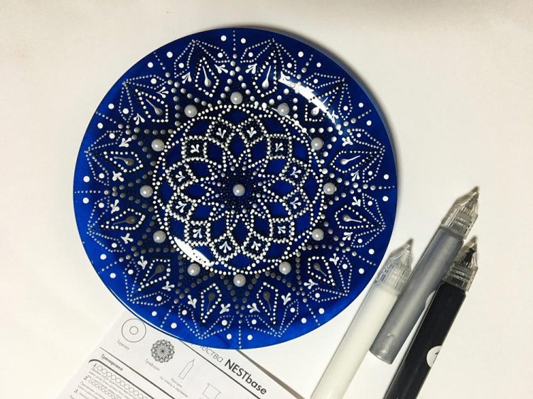 Набор для точечной росписи «Dark Blue Plate» — картинка 3