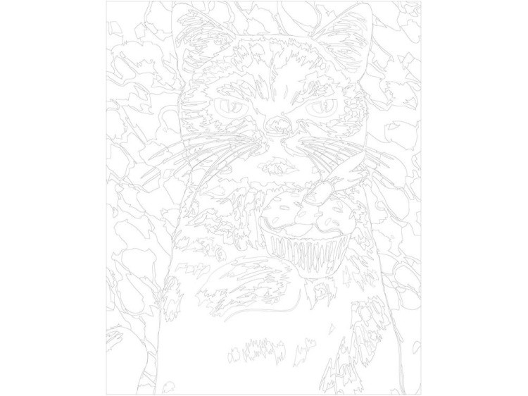 Картина по номерам «Кот с пирожным» — картинка 3