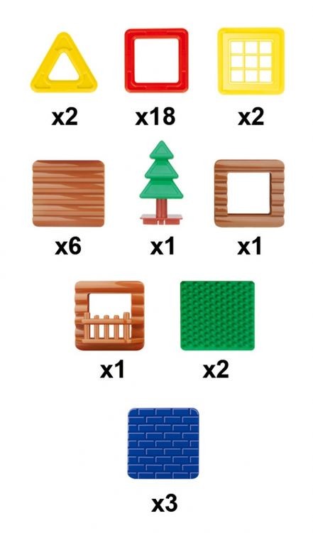 Магнитный конструктор «Домик в деревне», Магникон — картинка 3