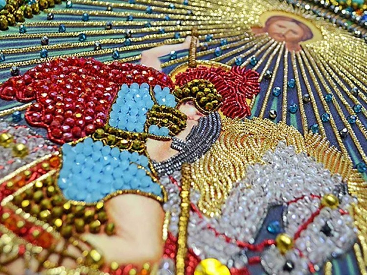 Набор вышивки хрустальными камнями «Святой Георгий Победоносец» — картинка 3