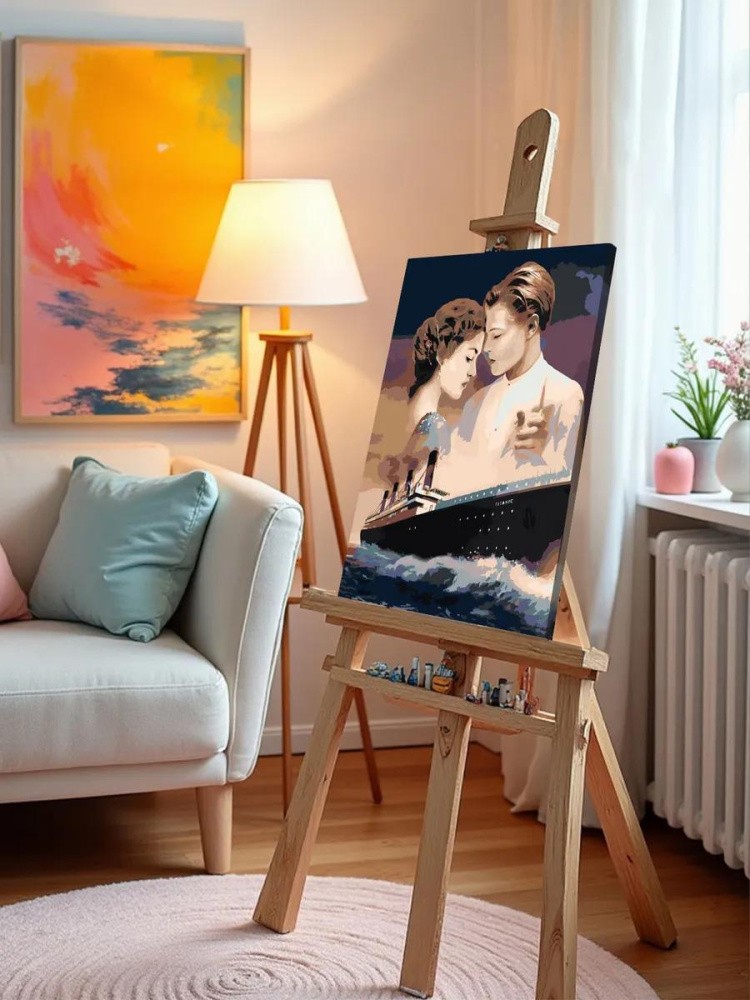 Картина по номерам «Титаник: Джек и Роза с кораблем 3» — картинка 9