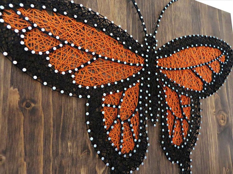 Набор для творчества STRING ART «Бабочка оранжевая» — картинка 2