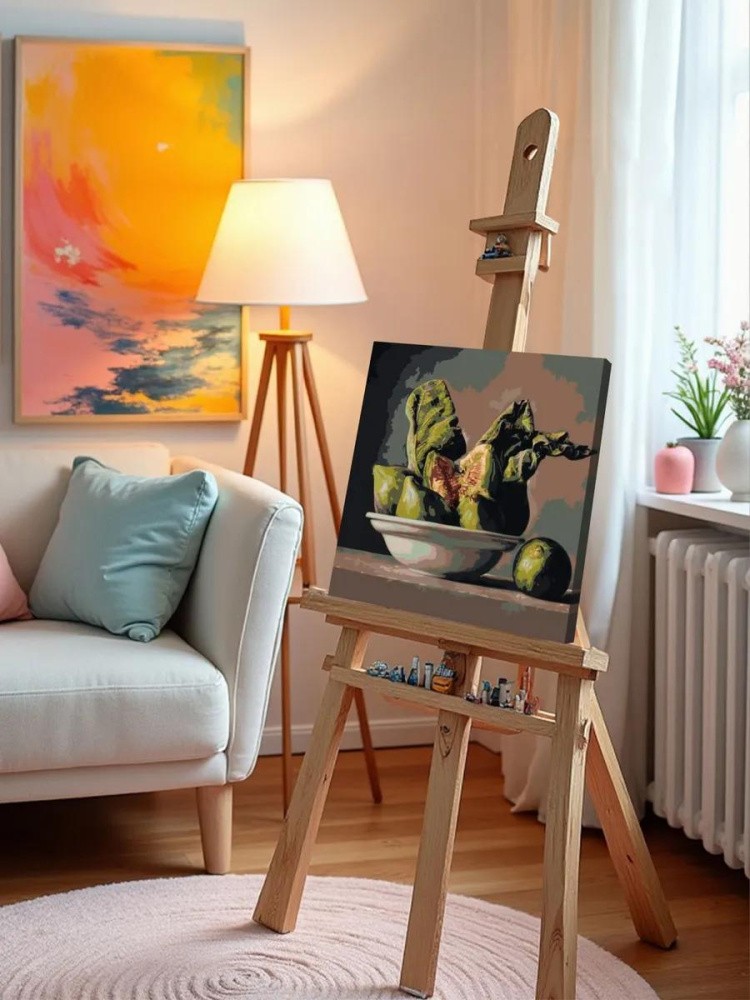 Картина по номерам «Натюрморт зеленый» — картинка 9