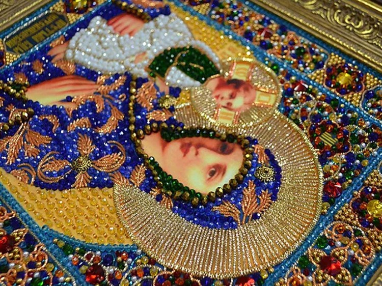 Набор вышивки хрустальными камнями «Богородица Иерусалимская» — картинка 6