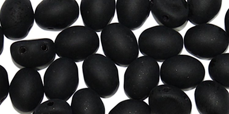 Бусины Preciosa (Чехия) CANDY OVAL 111-01388-00, 6/8 мм, 10 г, цвет: 23980-84110 черный — картинка 2