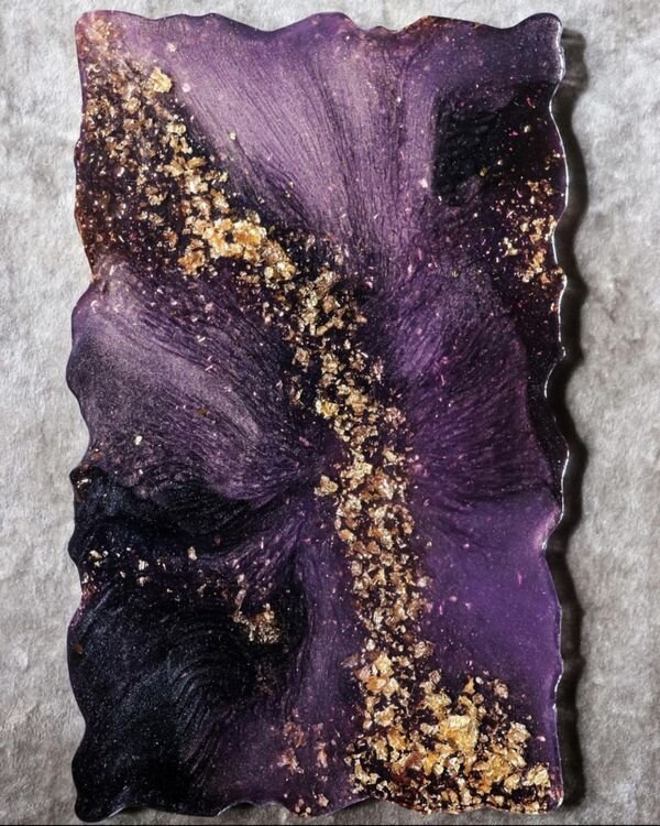 Силиконовый молд для эпоксидной смолы - Поднос жеода №2, 36х21 см — картинка 6