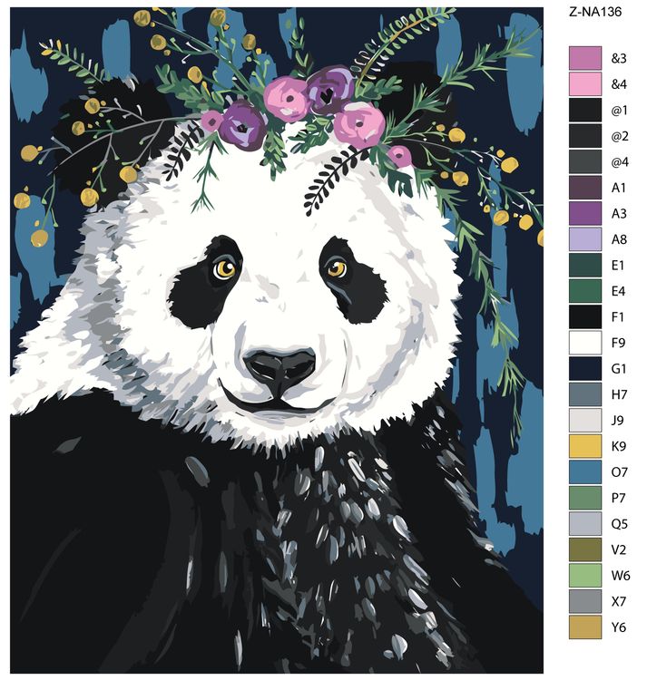 Картина по номерам «Милая панда» — картинка 2