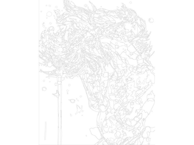 Картина по номерам «Синяя лошадь» — картинка 3