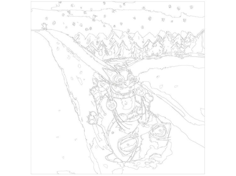 Картина по номерам «На саночках» — картинка 3