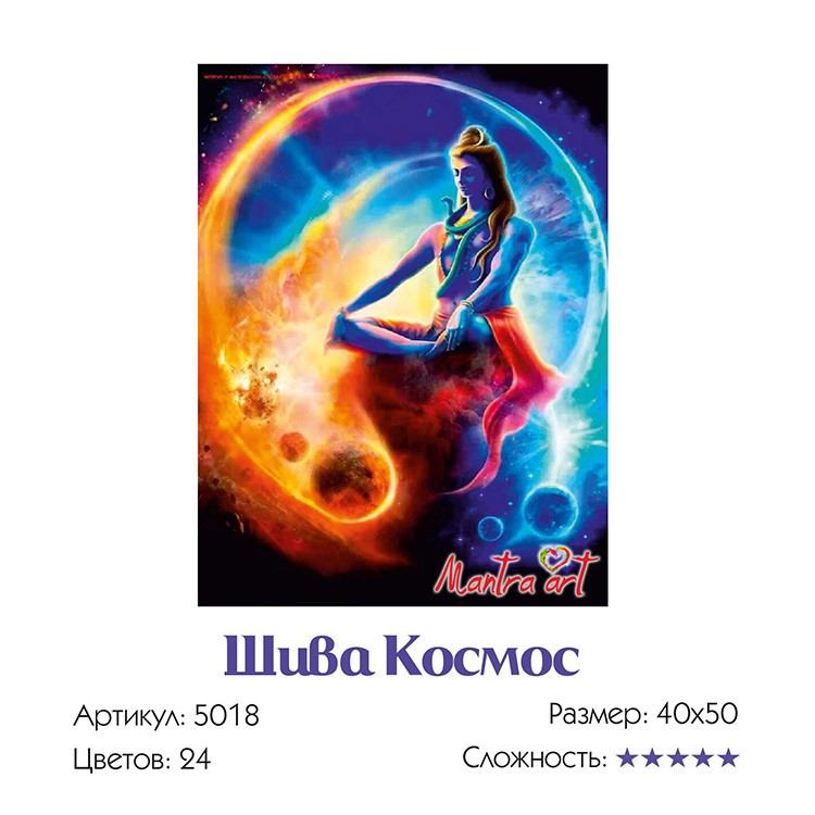 Картина по номерам «Шива Космос» — картинка 3