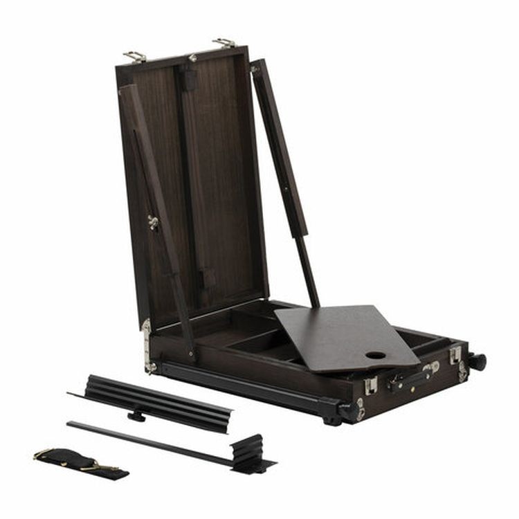 Этюдник-мольберт BRAUBERG ART PREMIERE, алюминиевые ножки, холст до 82 см, кофейный — картинка 4