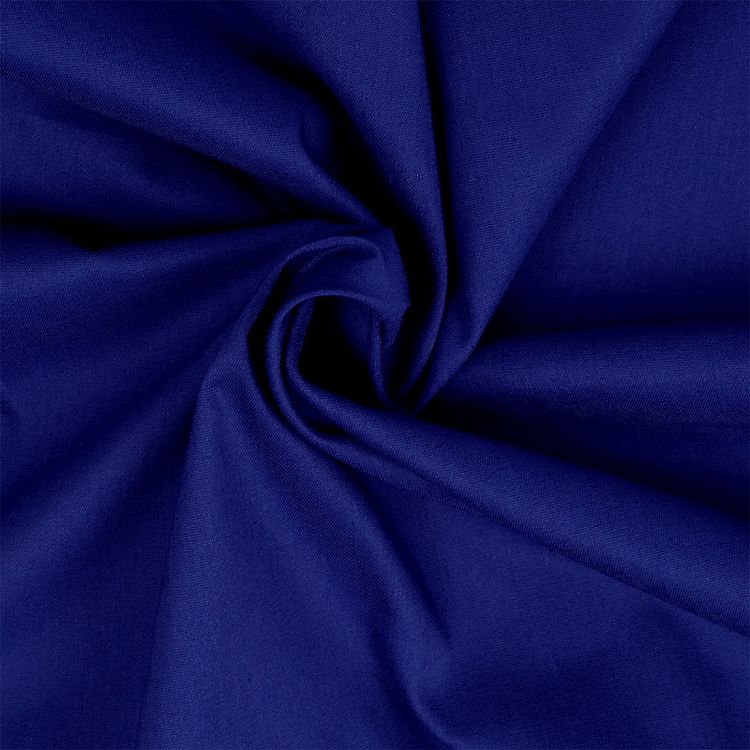 Ткань ТиСи поплин стрейч, 5 м x 150 см, 110 г/м², цвет: темно-синий, TBY