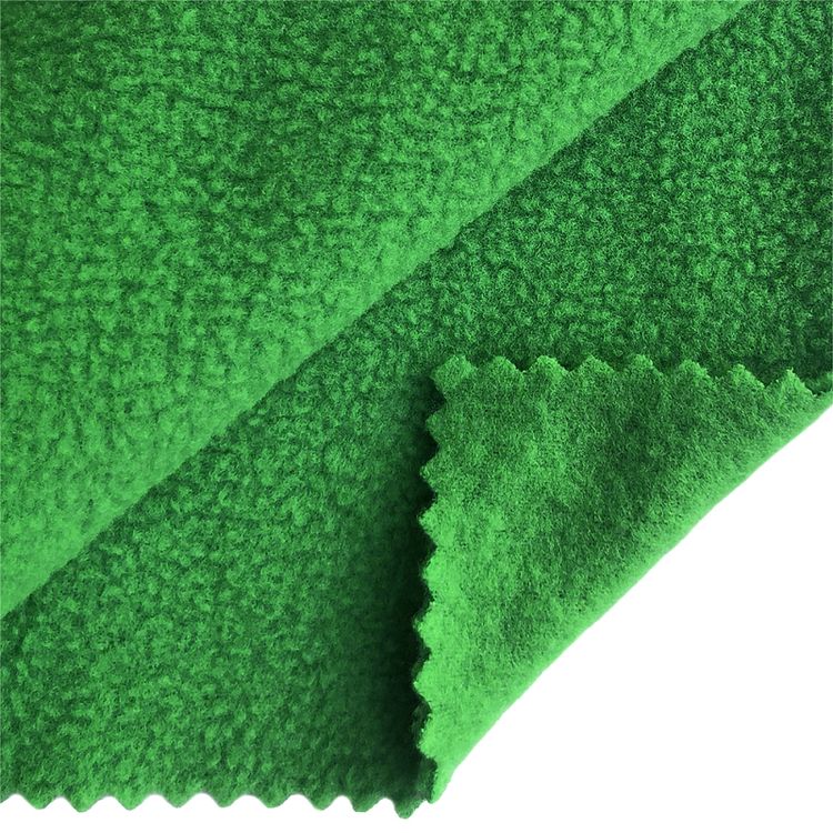 Ткань флис 2-х сторонний, 10 м, ширина 150 см, 190 г/м², цвет: F243 зеленый, TBY