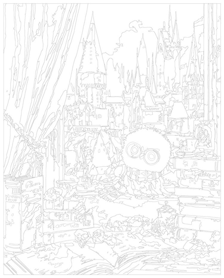 Картина по номерам Гарри Поттер сова Букля в Хогвартсе — картинка 3