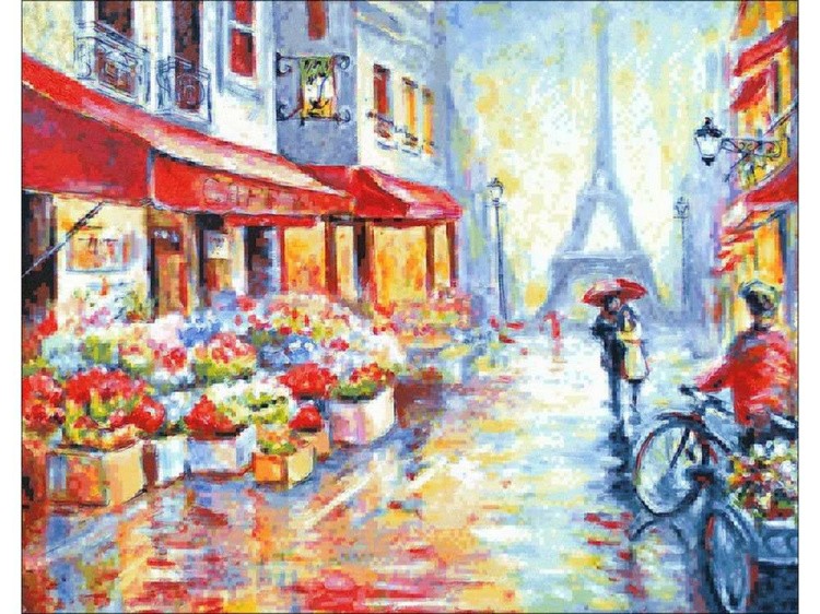 Алмазная вышивка «Вдвоем по Парижу» — картинка 2