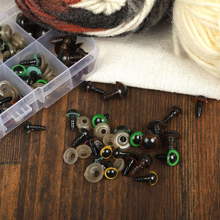 Глаза круглые винтовые, без ресниц, 6-10, 11-15 мм цвет: микс, 100 шт., Magic 4 Toys — картинка 4