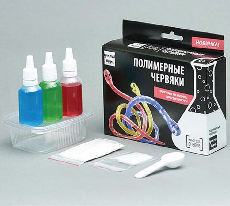 Набор для опытов «Эксперимент в коробочке. Полимерные червяки» — картинка 4
