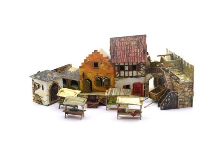 Сборная модель из картона «Городская площадь. Рынок» — картинка 4