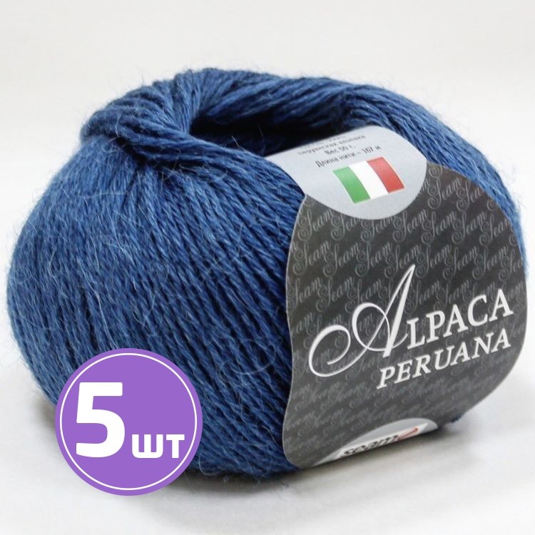 Пряжа SEAM ALPACA PERUANA (6640), джинс, 5 шт. по 50 г