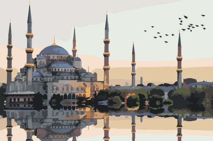 Картина по номерам «Голубая мечеть (Султанахмет) в Стамбуле»